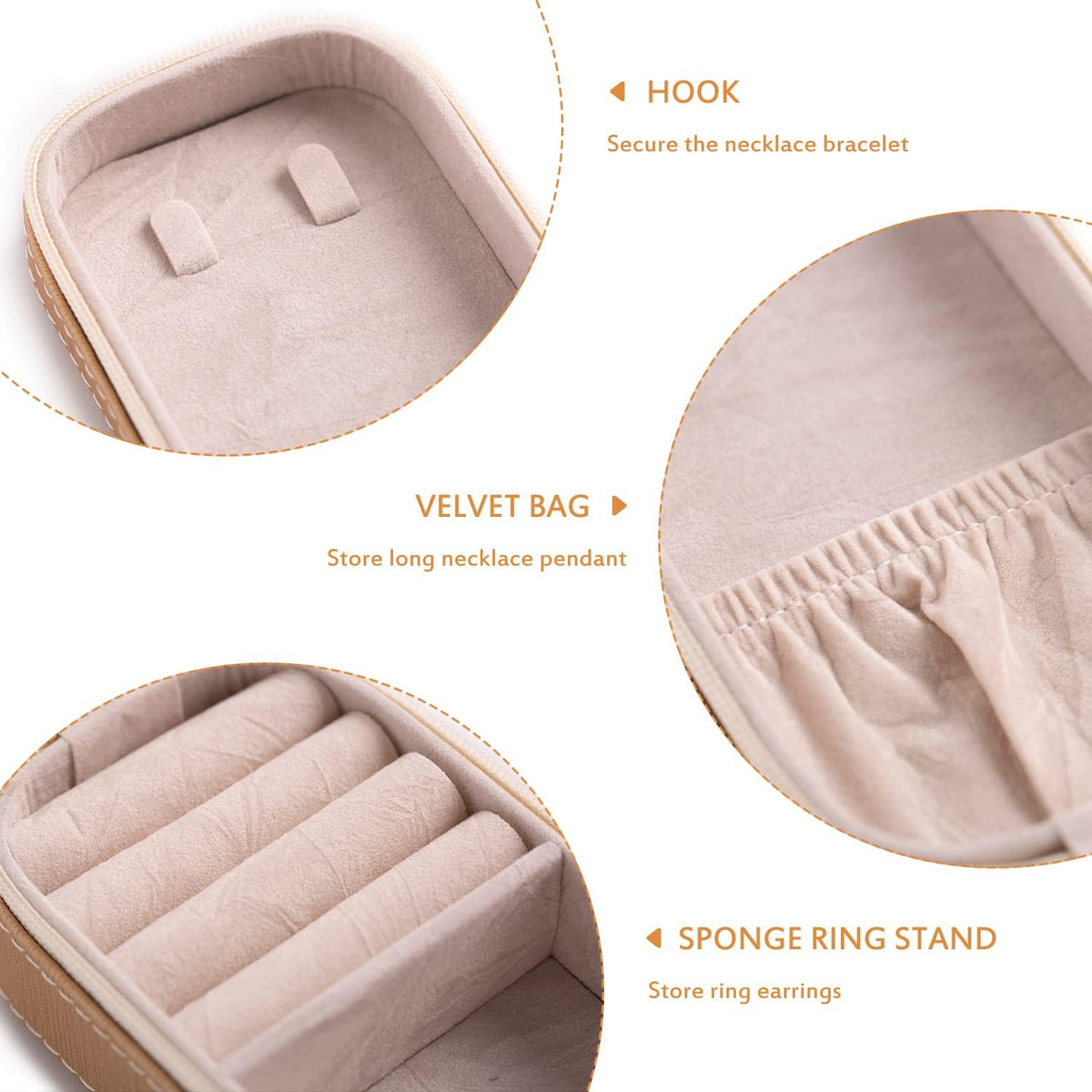 Small Travel Jewelry Organizers Box for Women with PU Leather Portable | Mini Jewelry Case with Compartments for Necklace Rings Earrings,Luxury Giftable Boxes Gifts