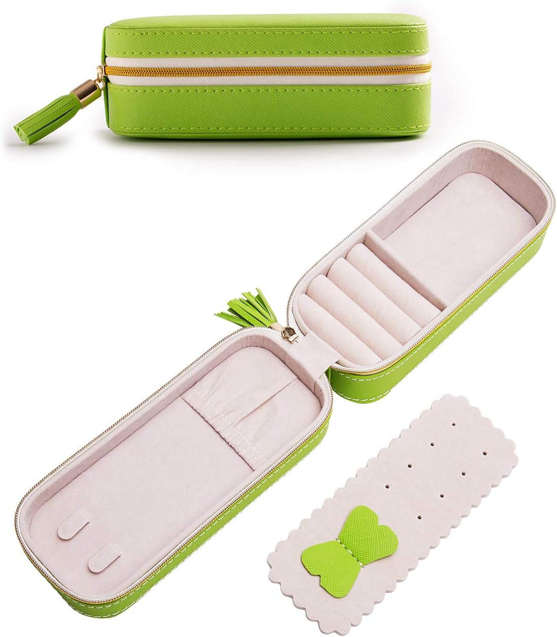 Small Travel Jewelry Organizers Box for Women with PU Leather Portable | Mini Jewelry Case with Compartments for Necklace Rings Earrings,Luxury Giftable Boxes Gifts