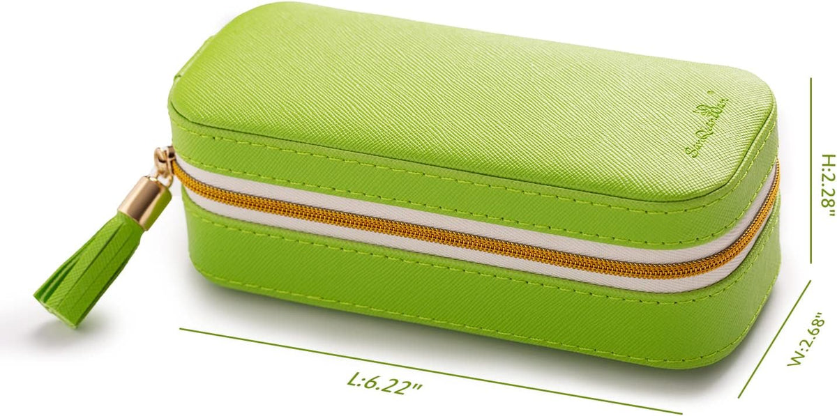 Small Travel Jewelry Organizers Box for Women with PU Leather Portable | Mini Jewelry Case with Compartments for Necklace Rings Earrings,Luxury Giftable Boxes Gifts