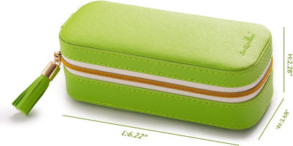 Small Travel Jewelry Organizers Box for Women with PU Leather Portable | Mini Jewelry Case with Compartments for Necklace Rings Earrings,Luxury Giftable Boxes Gifts
