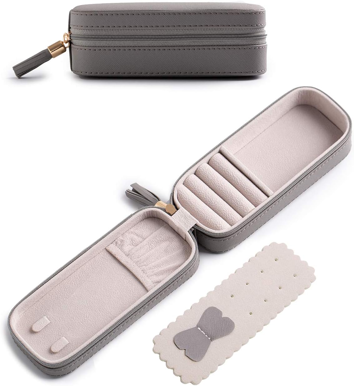 Small Travel Jewelry Organizers Box for Women with PU Leather Portable | Mini Jewelry Case with Compartments for Necklace Rings Earrings,Luxury Giftable Boxes Gifts