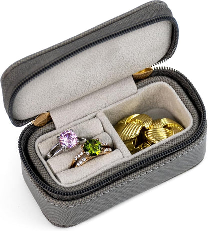 Small Travel Jewelry Organizers Box for Women with PU Leather Portable | Mini Jewelry Case with Compartments for Necklace Rings Earrings,Luxury Giftable Boxes Gifts