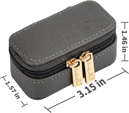 Small Travel Jewelry Organizers Box for Women with PU Leather Portable | Mini Jewelry Case with Compartments for Necklace Rings Earrings,Luxury Giftable Boxes Gifts