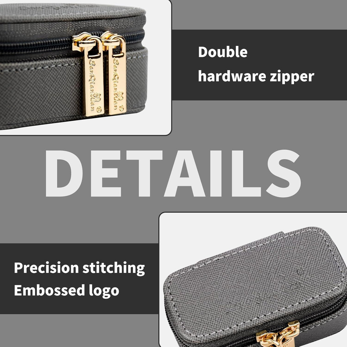 Small Travel Jewelry Organizers Box for Women with PU Leather Portable | Mini Jewelry Case with Compartments for Necklace Rings Earrings,Luxury Giftable Boxes Gifts