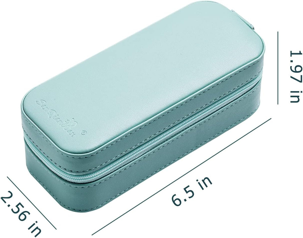 Small Travel Jewelry Organizers Box for Women with PU Leather Portable | Mini Jewelry Case with Compartments for Necklace Rings Earrings,Luxury Giftable Boxes Gifts