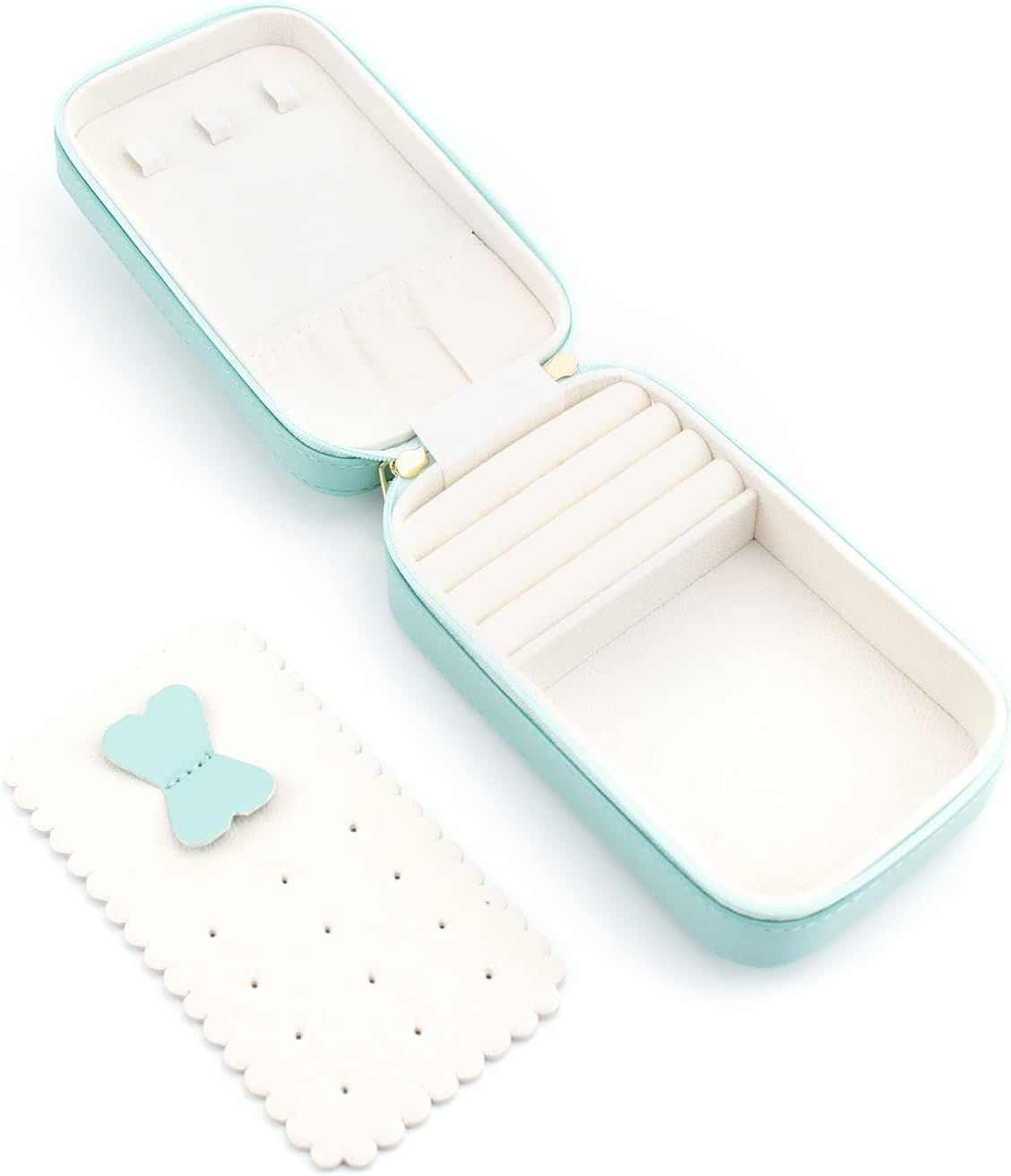 Small Travel Jewelry Organizers Box for Women with PU Leather Portable | Mini Jewelry Case with Compartments for Necklace Rings Earrings,Luxury Giftable Boxes Gifts