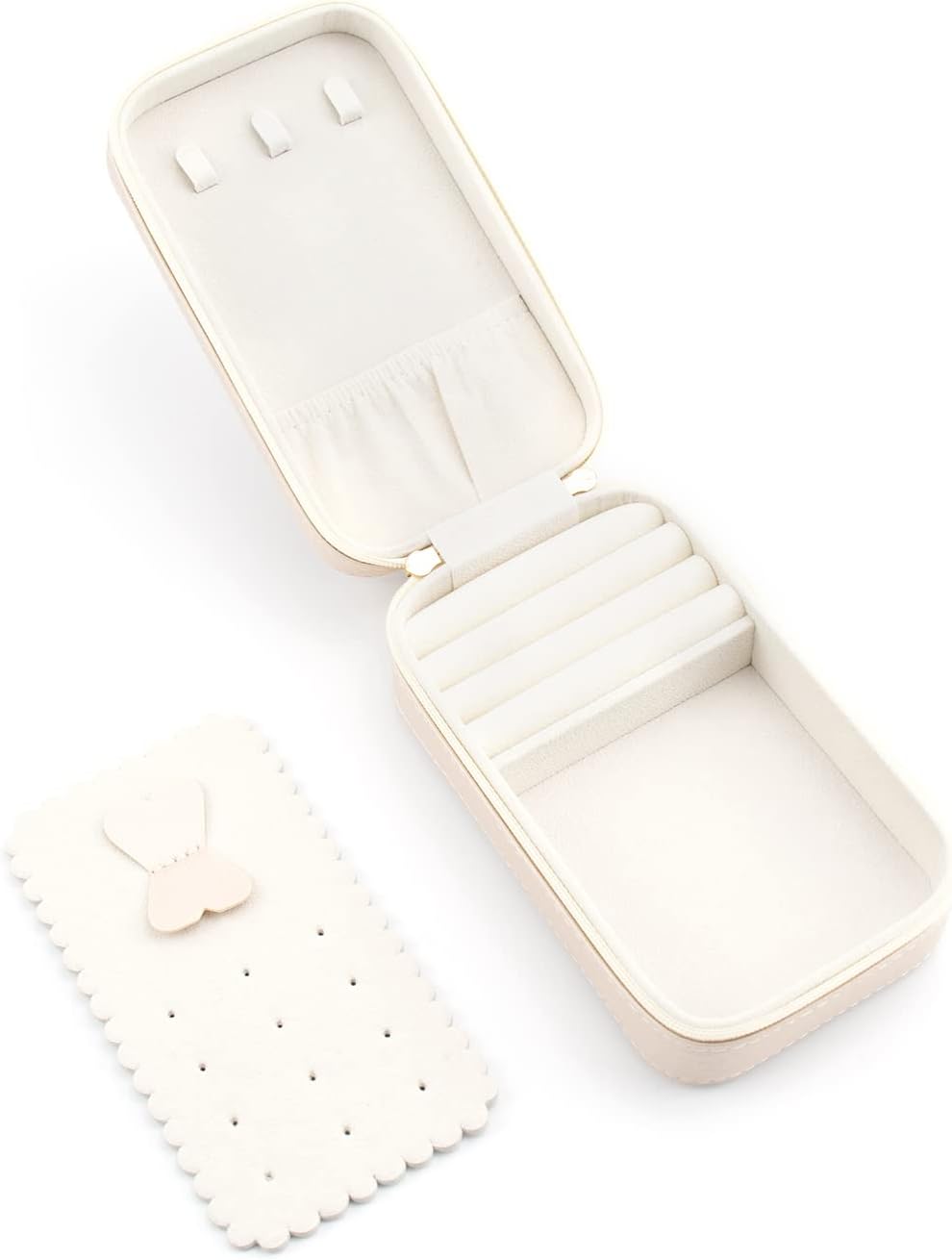 Small Travel Jewelry Organizers Box for Women with PU Leather Portable | Mini Jewelry Case with Compartments for Necklace Rings Earrings,Luxury Giftable Boxes Gifts