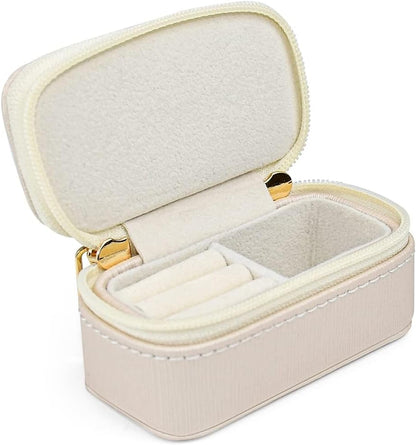 Small Travel Jewelry Organizers Box for Women with PU Leather Portable | Mini Jewelry Case with Compartments for Necklace Rings Earrings,Luxury Giftable Boxes Gifts