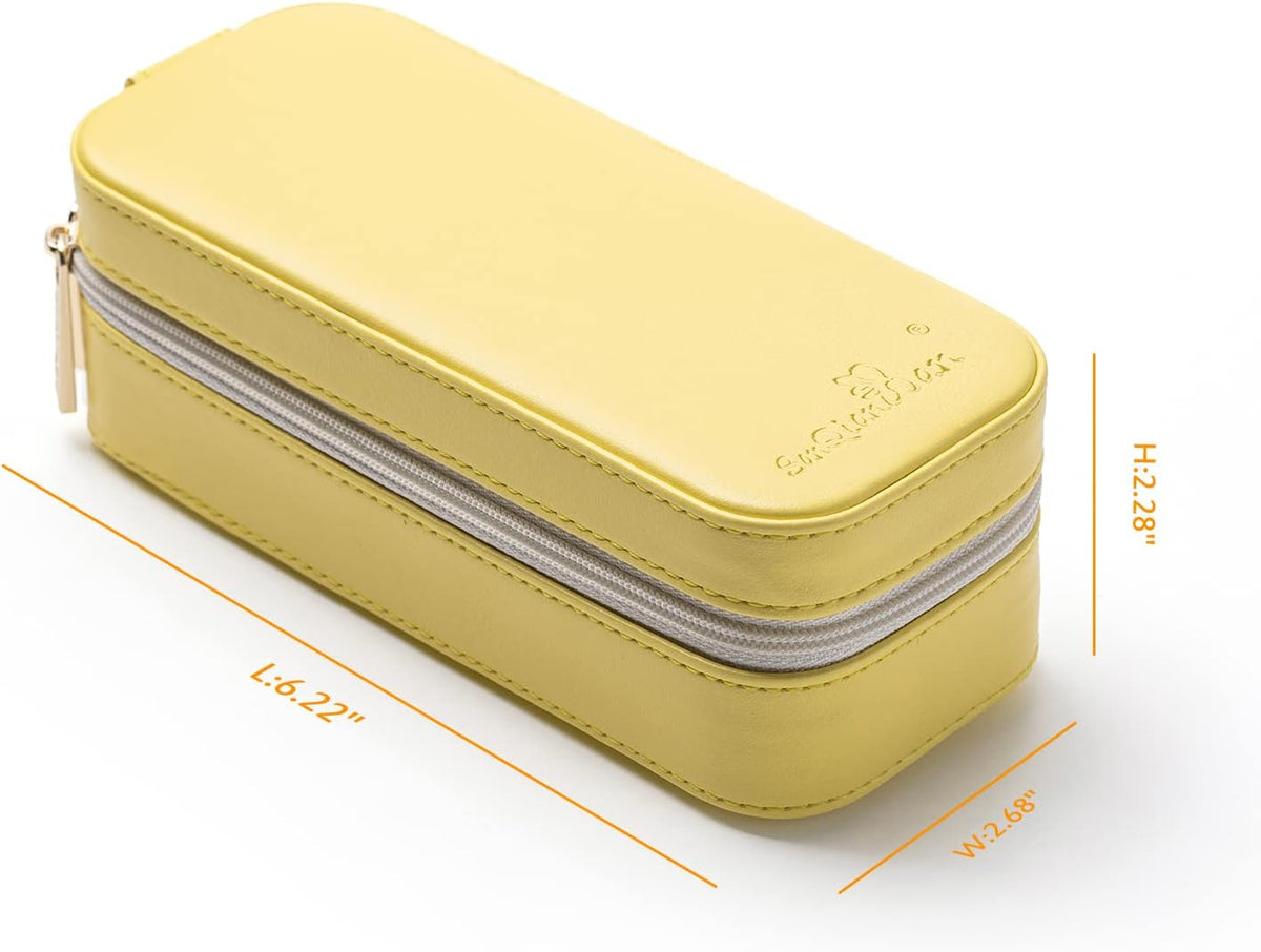 Small Travel Jewelry Organizers Box for Women with PU Leather Portable | Mini Jewelry Case with Compartments for Necklace Rings Earrings,Luxury Giftable Boxes Gifts