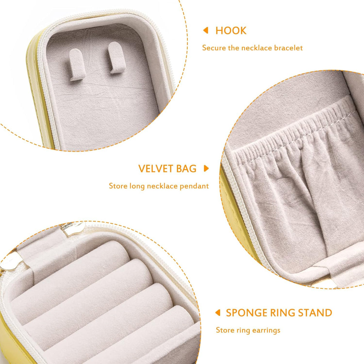Small Travel Jewelry Organizers Box for Women with PU Leather Portable | Mini Jewelry Case with Compartments for Necklace Rings Earrings,Luxury Giftable Boxes Gifts