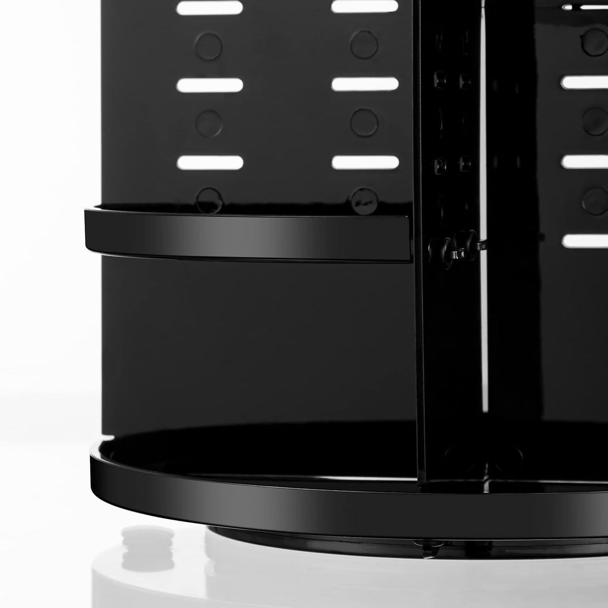 360 Rotating Makeup Organizer Adjustable Carousel Large Capacity Revolving Perfume Organizer Skincare Organizers Cosmetic Storage Spinning Holder for Vanity, Black