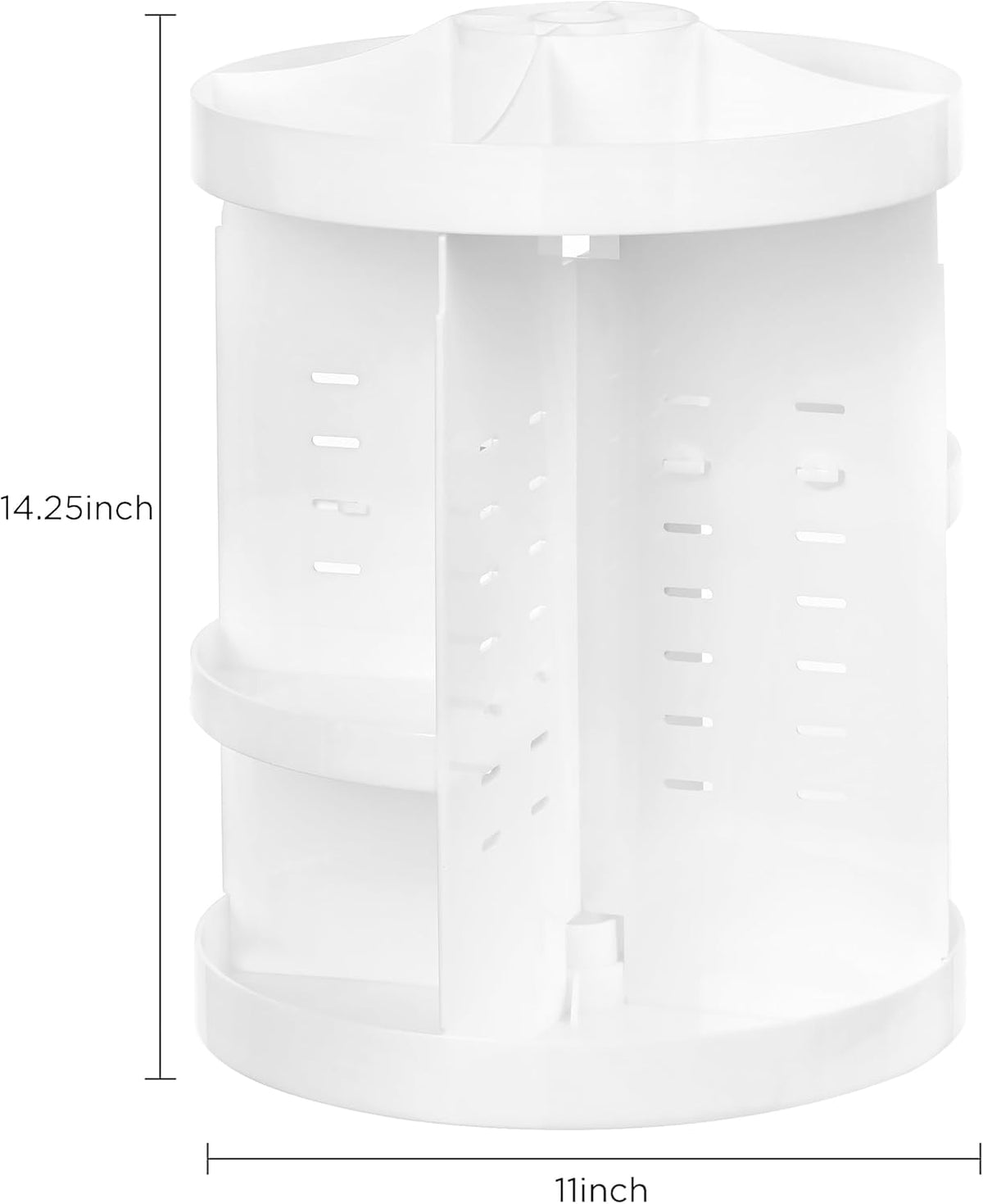 360 Rotating Makeup Organizer Adjustable Carousel Large Capacity Revolving Perfume Organizer Skincare Organizers Cosmetic Storage Spinning Holder for Vanity, Black