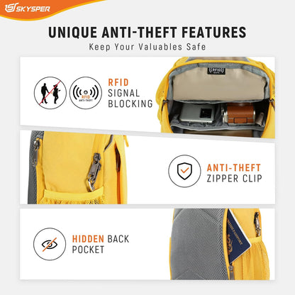 Sling Bag RFID Cross Body Bag Recycled Crossbody Backpack Travel Daypack