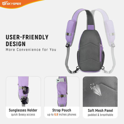 Sling Bag RFID Cross Body Bag Recycled Crossbody Backpack Travel Daypack