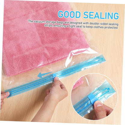 12pcs Vacuum Travel Compression Bags Space Saver Storage for Clothes and Travel Essentials Easy Roll-up Design