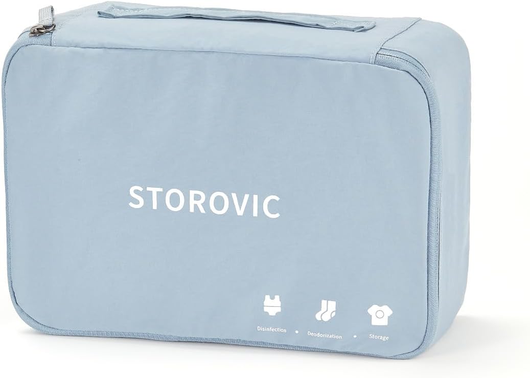 Odor Eliminating Travel Laundry Organizer, Smell Proof Dirty Clothes Bag with Active Fresh Lining, Water-Resistant Pouch for Suitcase & Duffel Bag, Makeup & Underwear Separator