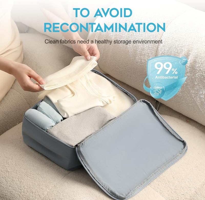 Odor Eliminating Travel Laundry Organizer, Smell Proof Dirty Clothes Bag with Active Fresh Lining, Water-Resistant Pouch for Suitcase & Duffel Bag, Makeup & Underwear Separator