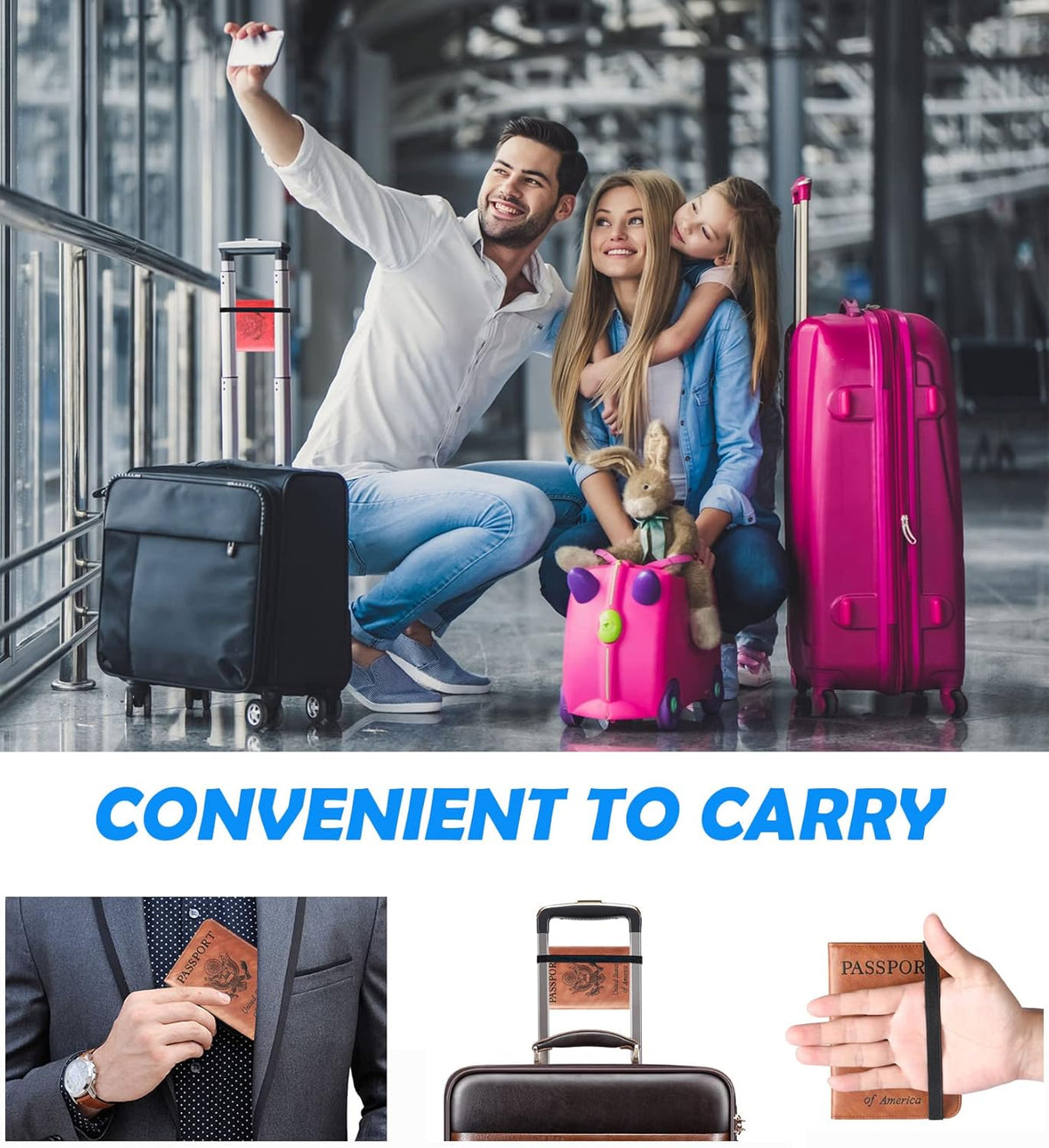 Passport Holder for Travel Essentials, Passport Cover, Rfid Blocking Wallet | Travel Wallet, Leather, Passport Case, Travel Accessories, Vacation Luggage Must Haves, for Men Women