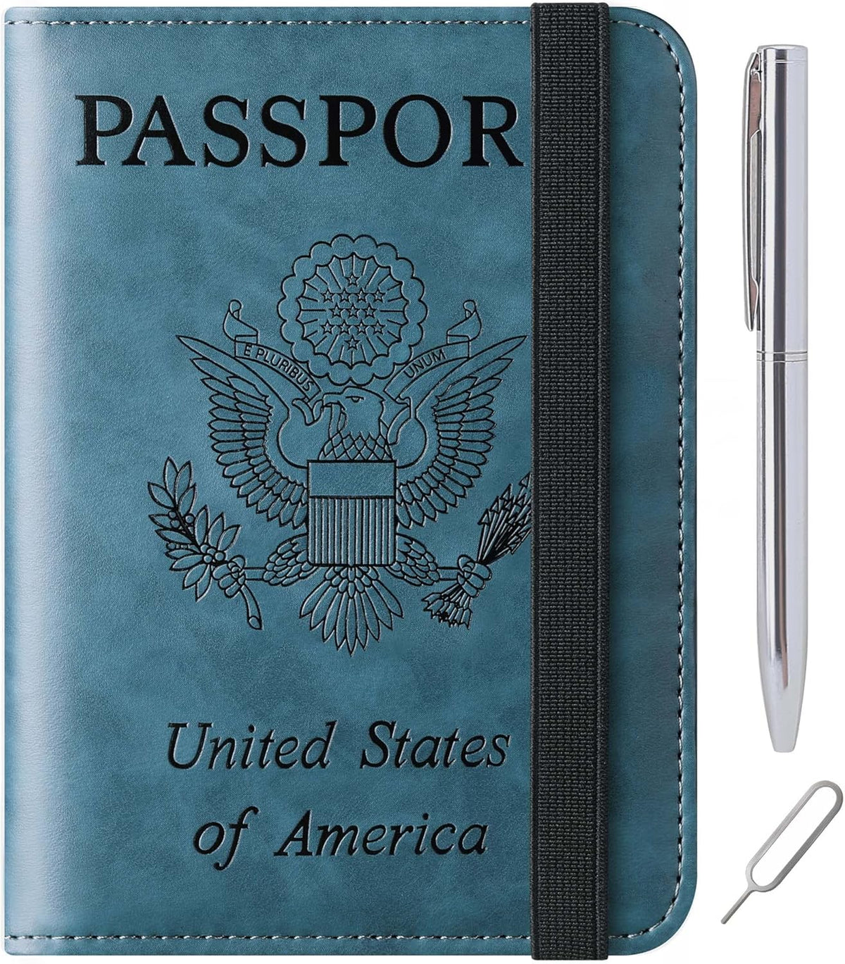 Passport Holder for Travel Essentials, Passport Cover, Rfid Blocking Wallet | Travel Wallet, Leather, Passport Case, Travel Accessories, Vacation Luggage Must Haves, for Men Women