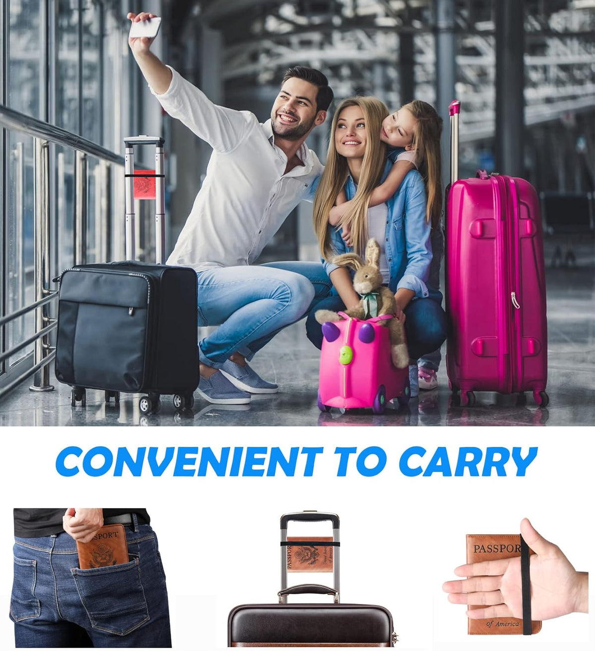 Passport Holder for Travel Essentials, Passport Cover, Rfid Blocking Wallet | Travel Wallet, Leather, Passport Case, Travel Accessories, Vacation Luggage Must Haves, for Men Women