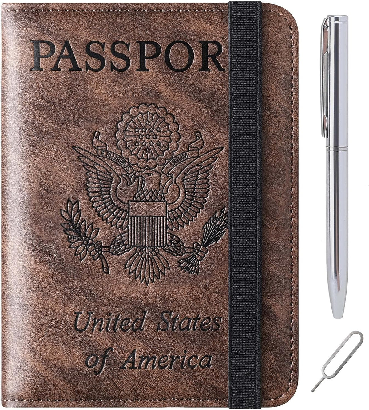 Passport Holder for Travel Essentials, Passport Cover, Rfid Blocking Wallet | Travel Wallet, Leather, Passport Case, Travel Accessories, Vacation Luggage Must Haves, for Men Women