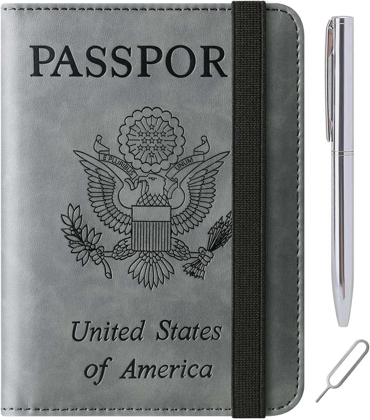 Passport Holder for Travel Essentials, Passport Cover, Rfid Blocking Wallet | Travel Wallet, Leather, Passport Case, Travel Accessories, Vacation Luggage Must Haves, for Men Women