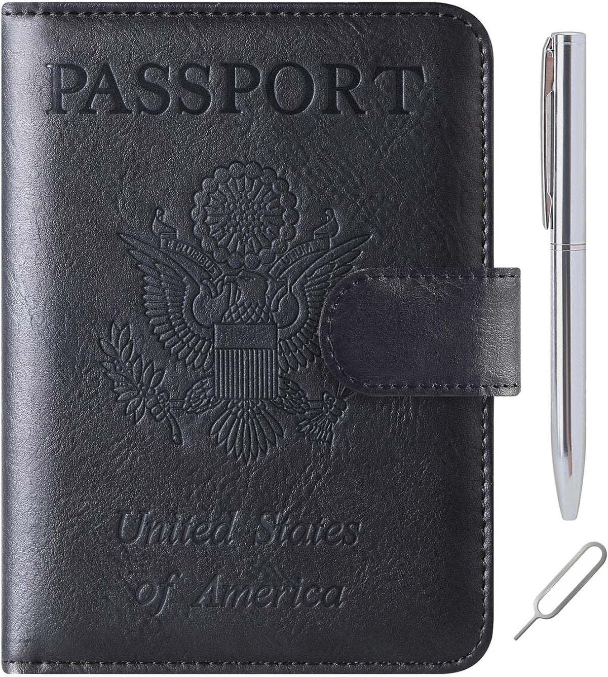Passport Holder for Travel Essentials, Passport Cover, Rfid Blocking Wallet | Travel Wallet, Leather, Passport Case, Travel Accessories, Vacation Luggage Must Haves, for Men Women