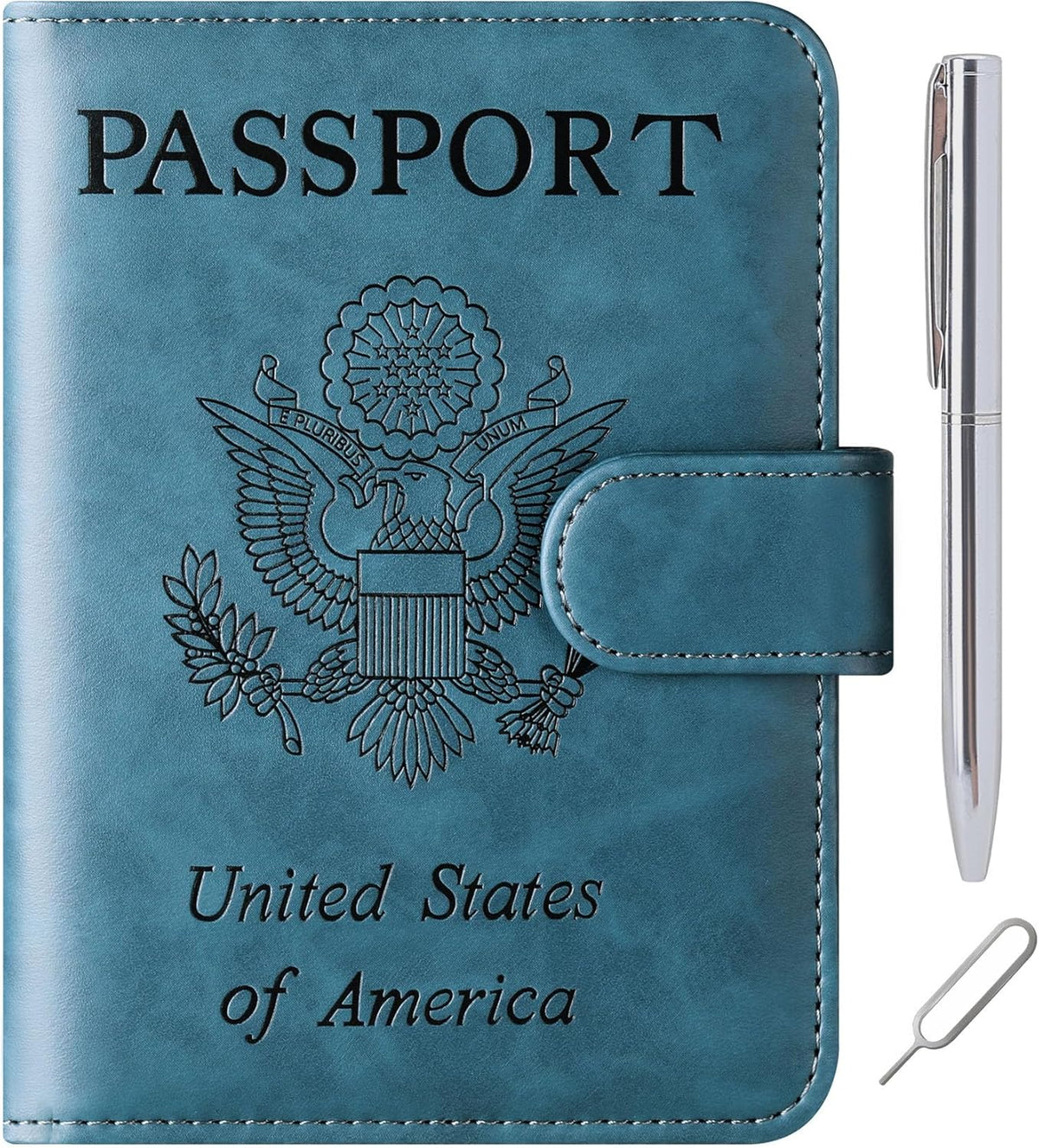 Passport Holder for Travel Essentials, Passport Cover, Rfid Blocking Wallet | Travel Wallet, Leather, Passport Case, Travel Accessories, Vacation Luggage Must Haves, for Men Women