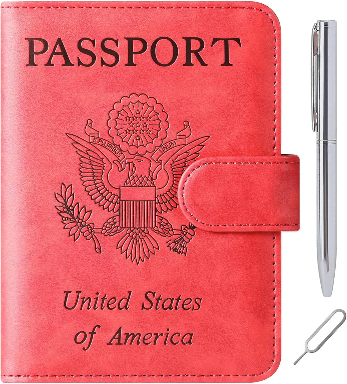 Passport Holder for Travel Essentials, Passport Cover, Rfid Blocking Wallet | Travel Wallet, Leather, Passport Case, Travel Accessories, Vacation Luggage Must Haves, for Men Women