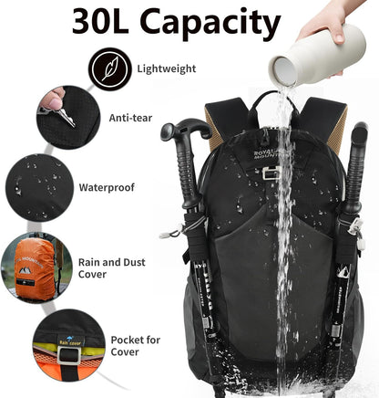 Small Hiking Backpack, 20L Lightweight Travel Backpacks For Men Women, Water Resistant Outdoor Day Pack, Ultralight Camping Daypack Backpacks Fit For Camping. (With Rain-cover)