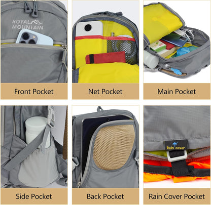 Small Hiking Backpack, 20L Lightweight Travel Backpacks For Men Women, Water Resistant Outdoor Day Pack, Ultralight Camping Daypack Backpacks Fit For Camping. (With Rain-cover)