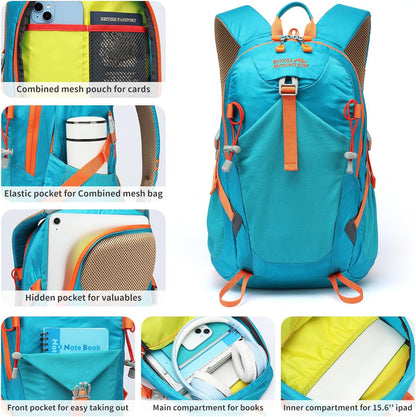 Small Hiking Backpack, 20L Lightweight Travel Backpacks For Men Women, Water Resistant Outdoor Day Pack, Ultralight Camping Daypack Backpacks Fit For Camping. (With Rain-cover)