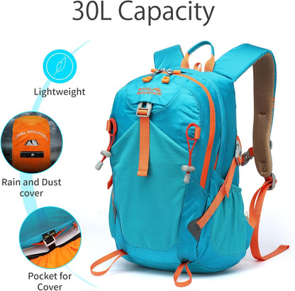 Small Hiking Backpack, 20L Lightweight Travel Backpacks For Men Women, Water Resistant Outdoor Day Pack, Ultralight Camping Daypack Backpacks Fit For Camping. (With Rain-cover)