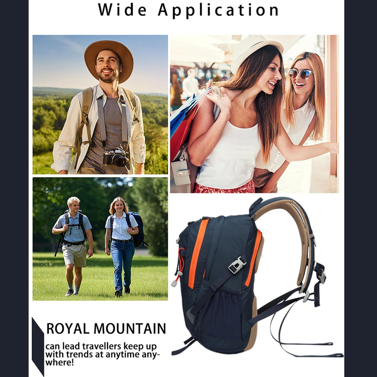Small Hiking Backpack, 20L Lightweight Travel Backpacks For Men Women, Water Resistant Outdoor Day Pack, Ultralight Camping Daypack Backpacks Fit For Camping. (With Rain-cover)