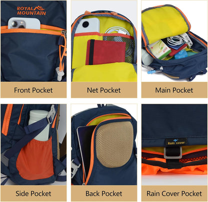 Small Hiking Backpack, 20L Lightweight Travel Backpacks For Men Women, Water Resistant Outdoor Day Pack, Ultralight Camping Daypack Backpacks Fit For Camping. (With Rain-cover)