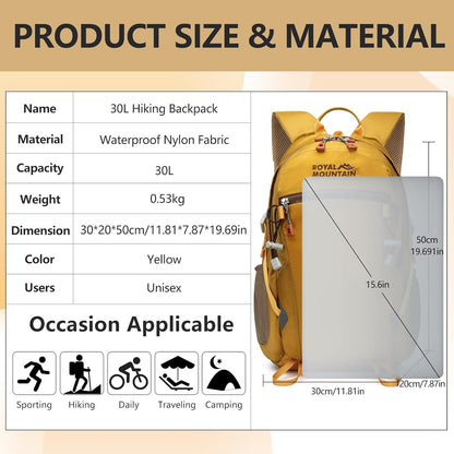 Small Hiking Backpack, 20L Lightweight Travel Backpacks For Men Women, Water Resistant Outdoor Day Pack, Ultralight Camping Daypack Backpacks Fit For Camping. (With Rain-cover)