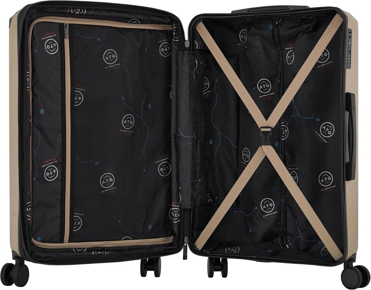 ATG Trailway Expandable Hardside Luggage, Tannin, 22" Carry-On