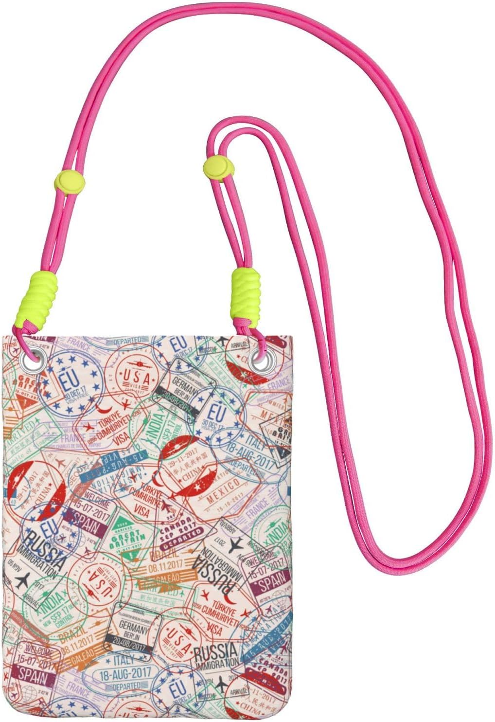 Passport Stamp for Crossbody Phone Bag, Small & Lightweight Crossbody Purse for Women with Adjustable Strap, Water-Resistant Daily Commuter Bag for Phone, Wallet, Keys
