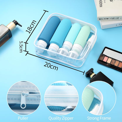 16 Pack Travel Bottles Set, TSA Approved Leak Proof Silicone Squeezable Containers for Toiletries, Refillable Travel Accessories for Conditioner, Shampoo, Lotion & Body Wash Accessories