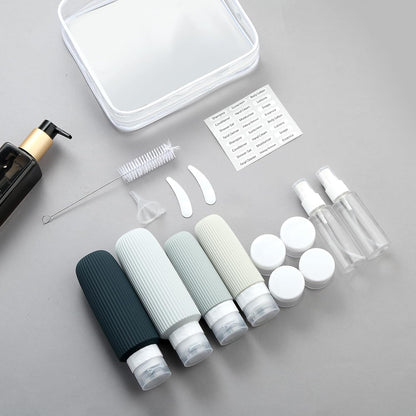 16 Pack Travel Bottles Set, TSA Approved Leak Proof Silicone Squeezable Containers for Toiletries, Refillable Travel Accessories for Conditioner, Shampoo, Lotion & Body Wash Accessories