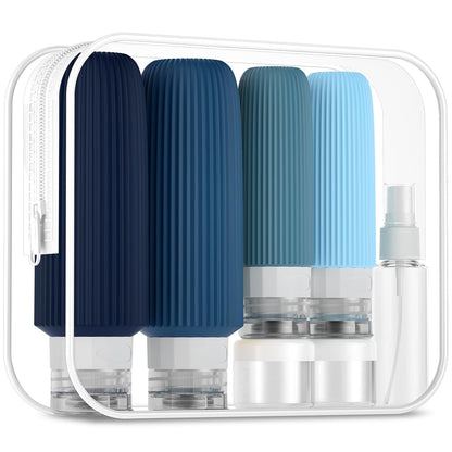 16 Pack Travel Bottles Set, TSA Approved Leak Proof Silicone Squeezable Containers for Toiletries, Refillable Travel Accessories for Conditioner, Shampoo, Lotion & Body Wash Accessories