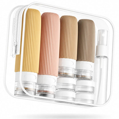 16 Pack Travel Bottles Set, TSA Approved Leak Proof Silicone Squeezable Containers for Toiletries, Refillable Travel Accessories for Conditioner, Shampoo, Lotion & Body Wash Accessories