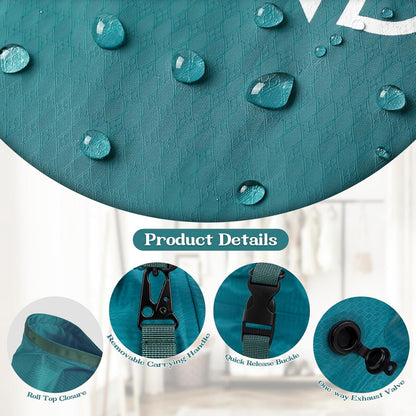 Compression Laundry Bag for Travel, Dirty Clothes Travel Laundry Bags, Waterproof Space-Saving Wet Clothes Storage Organizer, Smell Proof Laundry Bag Camping, Clothing, Swimming, Yoga, Gym