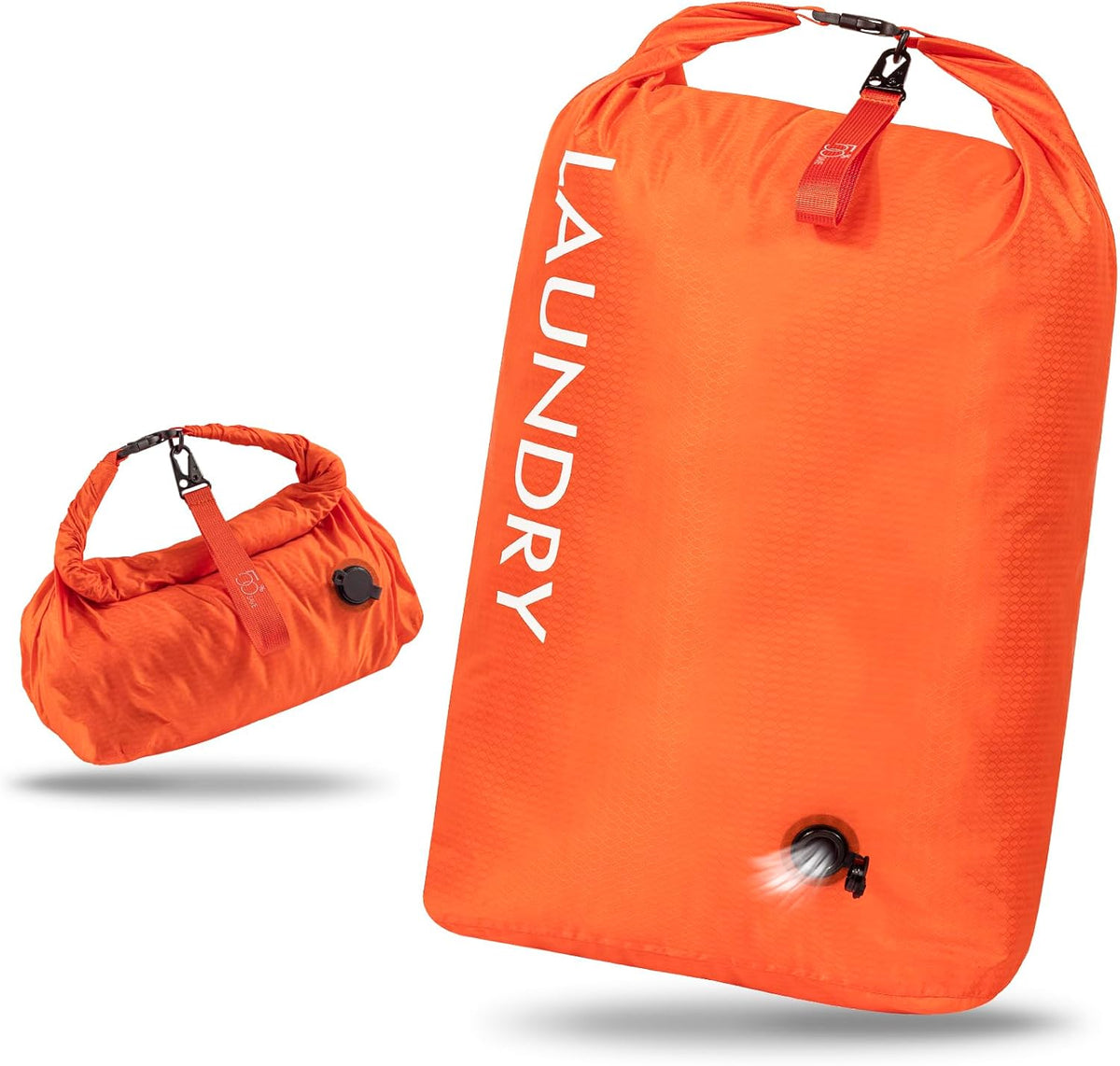 Compression Laundry Bag for Travel, Dirty Clothes Travel Laundry Bags, Waterproof Space-Saving Wet Clothes Storage Organizer, Smell Proof Laundry Bag Camping, Clothing, Swimming, Yoga, Gym