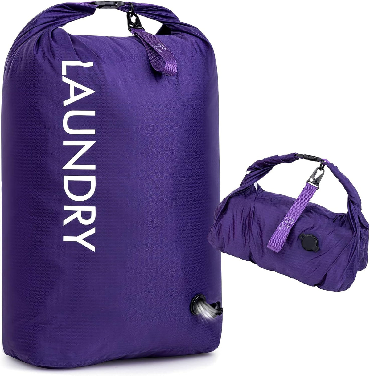 Compression Laundry Bag for Travel, Dirty Clothes Travel Laundry Bags, Waterproof Space-Saving Wet Clothes Storage Organizer, Smell Proof Laundry Bag Camping, Clothing, Swimming, Yoga, Gym