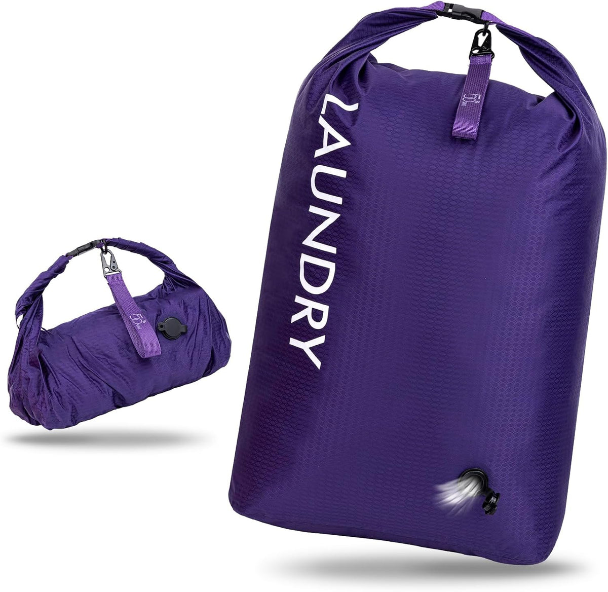 Compression Laundry Bag for Travel, Dirty Clothes Travel Laundry Bags, Waterproof Space-Saving Wet Clothes Storage Organizer, Smell Proof Laundry Bag Camping, Clothing, Swimming, Yoga, Gym