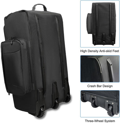 120L Rolling Duffle Bag with Wheels, Large Deployment Military Bag, Wheeled Heavy Duty Luggage for Travel, Camping
