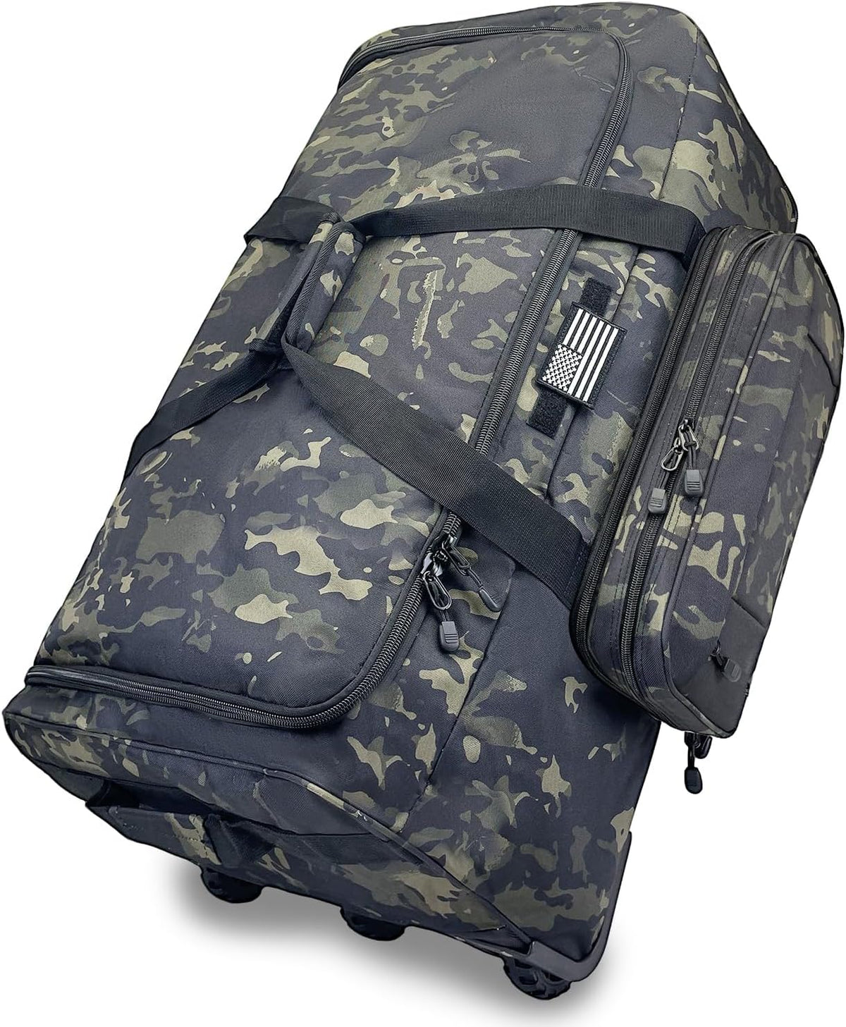 120L Rolling Duffle Bag with Wheels, Large Deployment Military Bag, Wheeled Heavy Duty Luggage for Travel, Camping