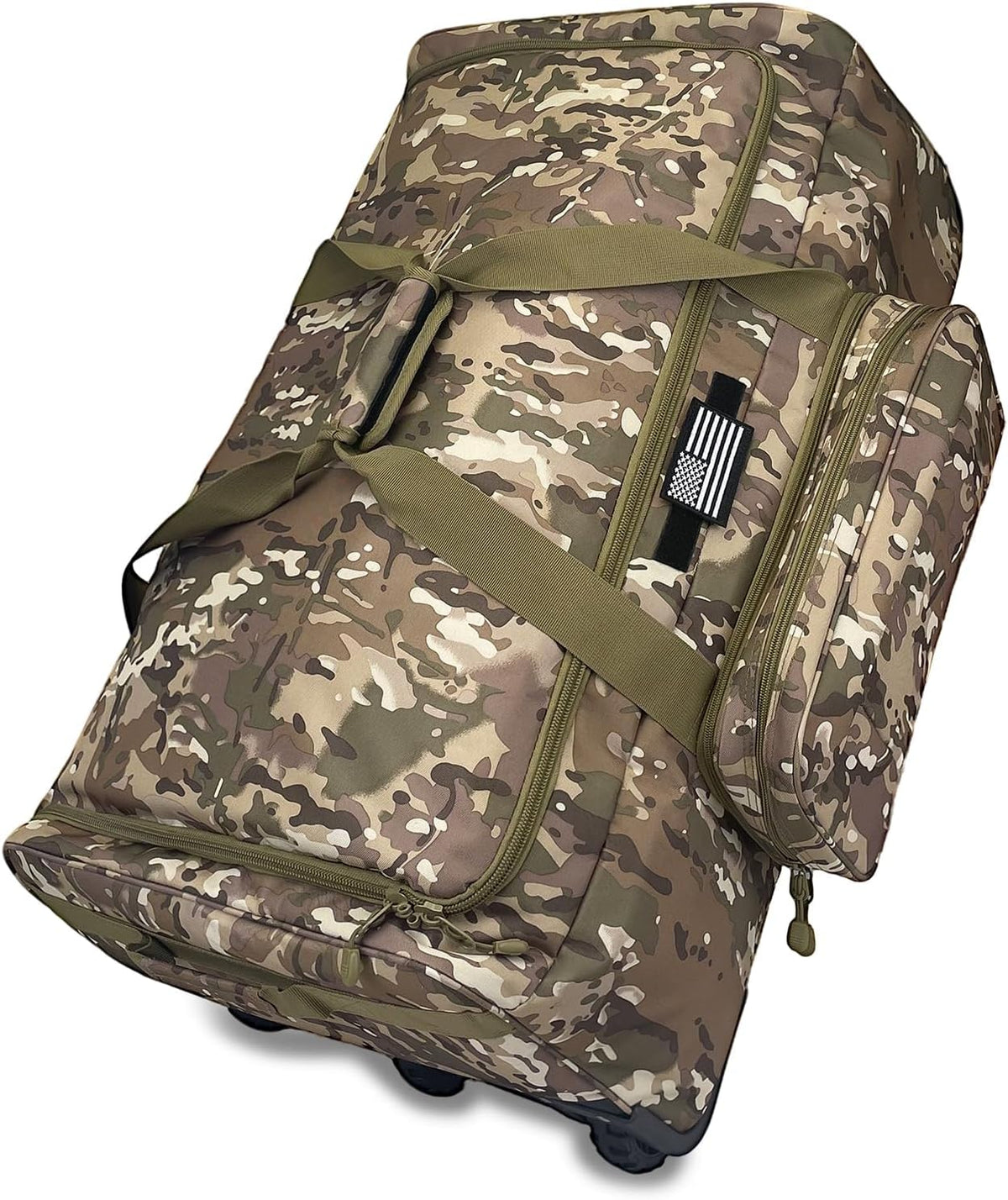 120L Rolling Duffle Bag with Wheels, Large Deployment Military Bag, Wheeled Heavy Duty Luggage for Travel, Camping
