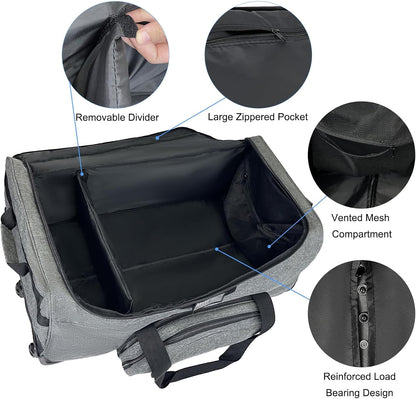 120L Rolling Duffle Bag with Wheels, Large Deployment Military Bag, Wheeled Heavy Duty Luggage for Travel, Camping